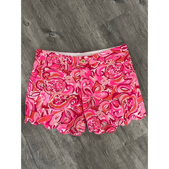 Lilly Pulitzer The Buttercup Short "Mango Salsa" Pink Print Size 00 - Picture 1 of 6